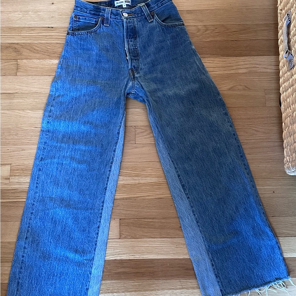 Re/Done + Levi’s two tone jeans 26”